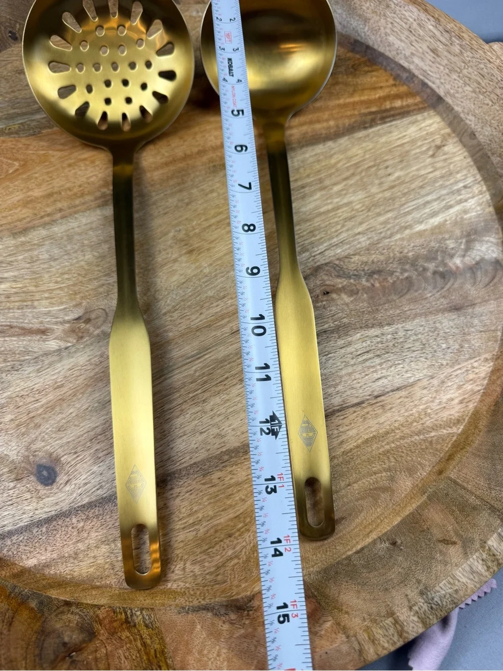 Joe Hale Gold Ladle & Slotted Serving Spoon 2 Piece Set